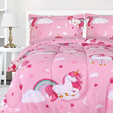 Utopia Bedding All Season Unicorn Comforter Set with 2 Pillow Cases  3 Piece Soft Brushed Microfiber Kids Bedding Set for BoysGirls  Machine Washable TwinTwin XL
