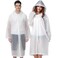 Cosowe Rain Ponchos for Adults Reusable 2 Pcs Raincoats Emergency for Women Men with Hood and Drawstring