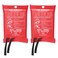 Aksipo Fire Blanket Fiberglass Fire Emergency Blanket Suppression Blanket Flame Retardant Blanket Emergency Survival Safety Cover for Kitchen Home House Car Office Warehouse 2 Pack 47 x 47
