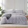 Hearth  Harbor Grey Lavender Duvet Cover Queen Size  3 Piece Queen Duvet Cover Set Soft Double Brushed Queen Size Duvet Covers with Button Closure 1 Duvet Cover 90x90 inches and 2 Pillow Shams