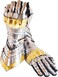 Medieval Articulated Gauntlets Gloves with Brass Work Silver Silver gauntlet gloves medieval gloves cosplay leather gloves driving gloves leather gloves for men cosplay brown leather