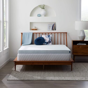 LUCID 4 Inch Ventilated Memory Foam Mattress Topper  3Year Warranty  Twin