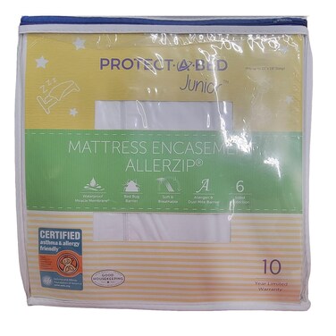 ProtectABed Junior Allerzip Mattress Encasement 6  8 Height Waterproof Zippered 6Sided Full Size