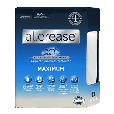 AllerEase Maximum Allergy Mattress Protector Twin XL White