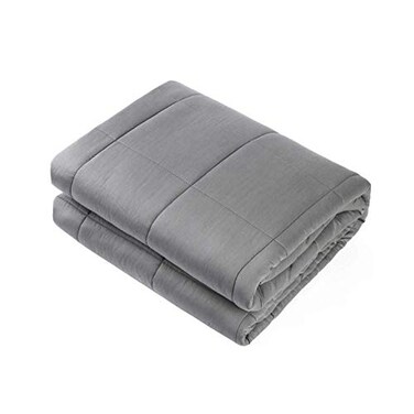 Waowoo Weighted Logic Weighted Heavy Blanket for Kids Adults Natural Sleep 60x80 15lbs Grey