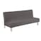 Solid Colour Armless Sofa Bed Cover Polyester Spandex Stretch Futon Slipcover Protector 3 Seater Elastic Full Folding Couch Sofa Shield fits Folding Sofa Bed Without Armrests 80 x 50 in Gray