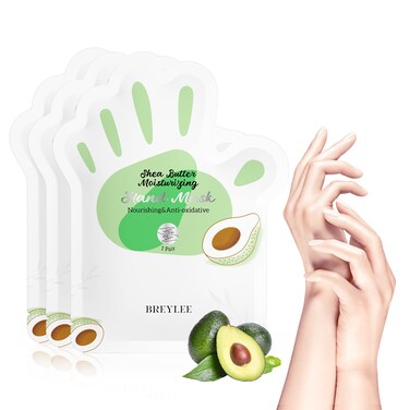 BREYLEE Hand Mask Hand Mask Gloves Shea Butter Hand Moisturising Gloves Hand Mask with MoisturisingRefreshing Shea Butter Hand mask for Moisturising Hand Spa Treatment for Rough Skin3 Pairs