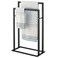 mDesign Towel Holder  2Bar Towel Rail for Bathroom Storage and Organisation  Freestanding Towel Rack for Bath Hand and Face Towels  Matte Black