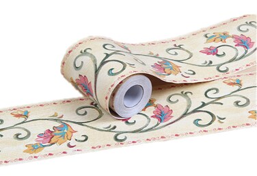 Amao 328feet Leaf Rattan Wallpaper Border Roll SelfAdhesive Wall Borders Covering Kitchen Bathroom Bedroom Tiles Decor Sticker