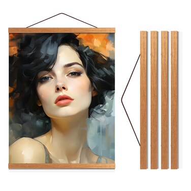 Magnetic Poster Hanger Frame 18  Premium Quality Wood Extra Strong Magnets Quick  Easy Setup Full Hanging Kit for Wall ArtPrintsCanvasPhotosPicturesArtworkScratch Map 18x24 18x30 18x20