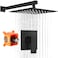 gotonovo Rain Shower System Matte Black 10 Inch Shower Head Bathroom Luxury Mixer Shower Complete Combo Set Singe Handle Wall Mounted