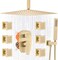 AYIVG Biluhose Modern Bathroom Body Brass Brushed Gold 12 Inch Ceiling Rainfall Shower System Body Jet Mixer Set