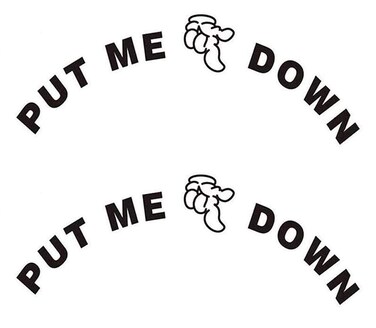 LRZCGB Put Me Down Washroom Toilet Sticker Bathroom Decoration Wall Stickers Home Furnishing Decorative Wall Paper DIY Dcor2 Pack Put ME Down