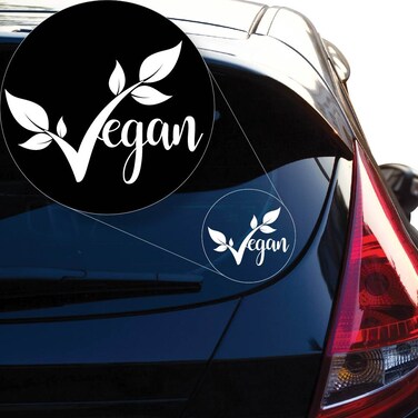 Yoonek Graphics Vegan Pride Decal Sticker for Car Window Laptop and More  952 4 x 55 White 952