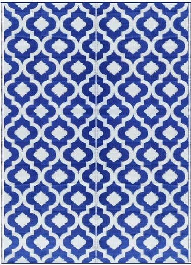 BalajeesUSA 5x7 indoor outdoor patio rugs mats camping Reversible mats Dark Nv Blue 4477