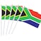 25 Pack Hand Held Small Mini Flag South Africa Flag South African Stick Flag Round Top National Country FlagsParty Decorations Supplies For ParadesWorld CupFestival EventsInternational Festival