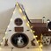 Tnstbiee Large Modern Wooden Rabbit Castle House Hutch  Bunny Hideout Indoor Habitats  Pet 2Story Home FurnitureExcluding Street Lights