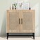 KFO Storage Cabinet with Handmade Natural Rattan Doors Rattan Cabinet Sideboard Buffet Cabinet Accent Cabinet for Living Room Hallway Dining Room Entryway KF0020