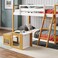 PKolino klick Duo Desk  NaturalWhite  Solid Pine Wood  Multiple Seat and Table Height adjustments to Grow with Your Child