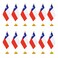 WXTWK 12 Pack Chile Flag Chilean Desk Flag Small Mini Chilean Table Flags With Stand BaseHome Office Festival Events Celebration Decorations