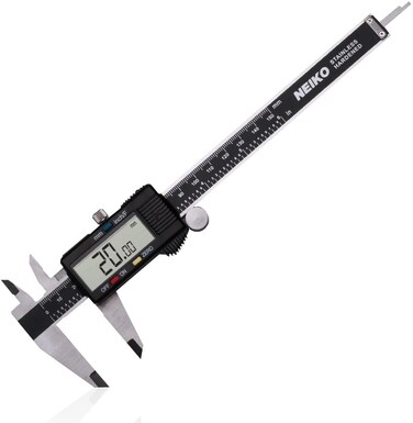 Neiko 01407A Electronic Digital Caliper Stainless Steel Body With Large Lcd Screen  06 Inches  InchFractionsMillimeter ConversionSilverBlack
