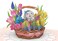 Liif Bunny Basket Easter Card 3D Easter Pop Up Card with Message Note  Envelop
