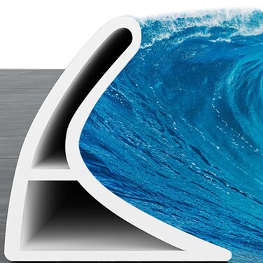 KRUI Collapsible Shower Threshold Water Dam 39 In Self Adhesive Shower Edge Water Barrier Stopper Shower Water Blocker Retention System Dry and Wet Separation for Bathroom Kitchen Countertop Sink