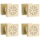 Drettyer high pressure 2Function Brushed Gold Solid Brass Square Body Sprayer Spray Massage Shower Jets Wall Mount4 Pcs