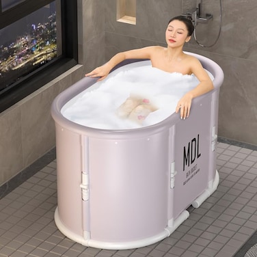 Ximi Aomai Portable Bathtub For Shower Stall Large Foldable Soaking Bathing Tub for Adults Separate Family Bathroom Japanese SPA Collapsible Tub Ideal for Hot Bath Ice BathNo installation required