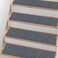 Non Slip Stair Treads for Wooden Steps 8 X 30 Stairs Carpet Treads Indoor with Reusable Peel and Stick Adhesive for Kids Elders and Pets 4 Pack