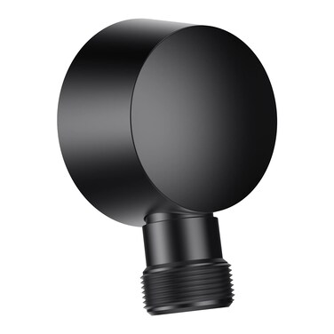 Lavatrum Wall Mounted Supply Elbow Wall Elbow for Hand Shower Solid Brass Round Wall Supply Elbow Check Valve Included Matte Black