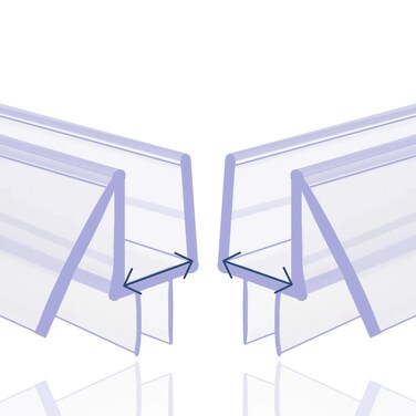Hipple Home 2Pack Frameless Shower Door Bottom Seal Strip 12 x 39 12mm