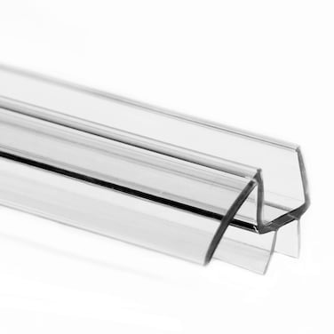 eatelle Frameless Shower Door Bottom Seal with Drip Rail for 14 6mm Thick Glass 36 Long Sweep  Ultra Clear Polycarbonate