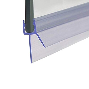 Cozylkx Frameless Shower Door Bottom Seal with Drip Rail 12 Thick Glass 33 Long Sweep  Glass Door Seal Strip Stop Shower Leaks
