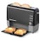 West Bend 77224 Toaster 2 Slice QuikServe Wide Slot Slide Through with Bagel and GlutenFree Settings and Cool Touch Exterior Includes Removable Serving Tray Black
