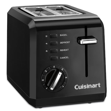 Cuisinart CPT122BK 2Slice Compact Plastic Toaster Black