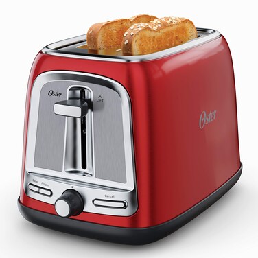 Oster 2Slice Toaster with Advanced Toast Technology Candy Apple Red
