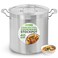 Nutrichef Stainless Steel Cookware Stockpot 40 Quart Heavy Duty Induction Soup Pot With Stainless Steel Lid And Strong Riveted Handles Even Heat Distribution Compatible With Most Cooktops