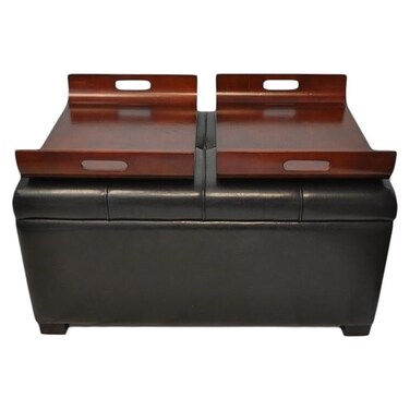 Convenience Concepts Designs4Comfort Storage Ottoman With Trays Espresso