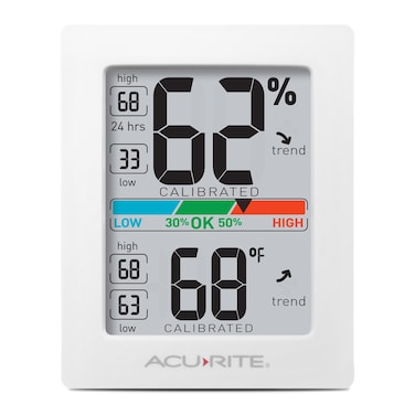 Acurite Digital Hygrometer With Indoor Monitor And Comfort Scale 01083M Room Thermometer Gauge Temperature Humidity 3 X 25 Inches