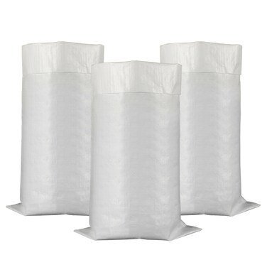HRhousaen Empty White Sandbags 15 x 23 in  Woven Polypropylene Sand Bags Sandbags for Hurricane Flooding Sand Bags Flood Protection