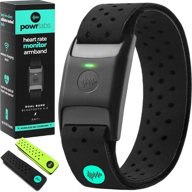 Powr Labs Bluetooth Heart Rate Monitor Armband  ANT Heart Rate Monitor Armband Heart Rate Monitor For Wrist Bluetooth Wrist Heart Rate Monitor Works with Peloton Polar Wahoo Whoop Strava Garmin Apps