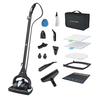 Euroflex Vapour Pro M4S Steam Mop  AllInOne Steam Cleaner with Ultra Dry Steam Technology 18Piece System Steam Cleaning Power at 275F  40 PSI Engineered Safe for Sealed Hardwood Floors