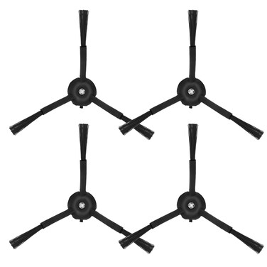 ilovelife Bristle Side Brushes 4 Pieces Compatible with Roborock Q7 Series Q7Max Series Q RevoS7MaxV SeriesS8 SeriesS7 Series S6 Series S5 Series S4 Series and E Series Robot VacuumBlack