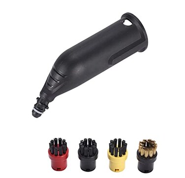 OYSTERBOY 5 Pcs Premium Quality Replacement Accessories Steam Cleaner Stubborn Stain Remove Durable Brass  Nylon Brush Nozzle Set Compatible for Karcher SC1 SC2 SC3 SC4 SC5 SC7 CTK10