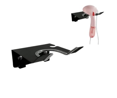 zoele Wall Mount Handheld Garment Steamer Holder Portable Fabric Steam Iron Holder Rack Handheld Hanging Steam Ironing Machine Wall Hanger Hook Black