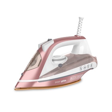 Black  Decker Pearl Iron IR2398 50 Smoother Gliding with PearlInfused Ceramic Soleplate Powerful Steam 8 Foot Cord Vertical Steam Function