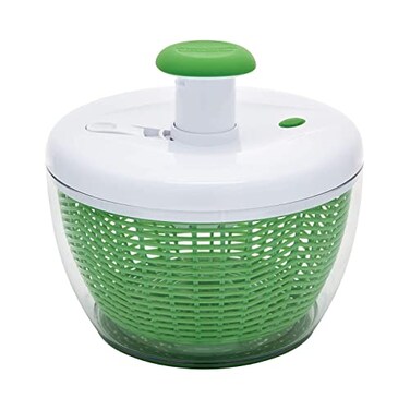 Farberware Easy to use pro Pump Spinner with Bowl Colander and Built in draining System for Fresh Crisp Clean Salad and Produce 66 quart Green