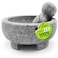 Umien Granite Mortar and Pestle Set Guacamole Bowl Molcajete 8 Inch  Natural Stone Grinder for Spices Seasonings Pastes Pestos and Guacamole  Extra Bonus Avocado Tool Included