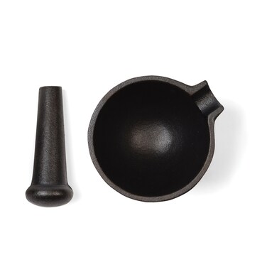 Fox Run Mortar and Pestle Cast Iron Black